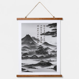 TAPISSERIE SUSPENDUE 山水画 幻想の松