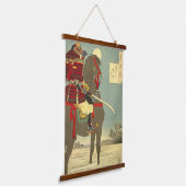 TAPISSERIE SUSPENDUE 日本画、美しい月と侍 (Angulaire)
