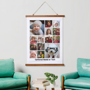 Tapisserie Suspendue 14 Collage photo Montage et texte - Peut modifier 