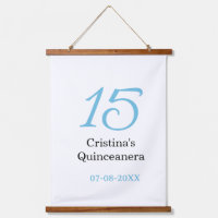 15e anniversaire de quinceanera bleu noir lettre n