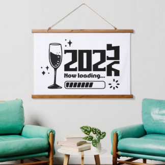 Tapisserie Suspendue 2026 New Year Loading Celebration Typography