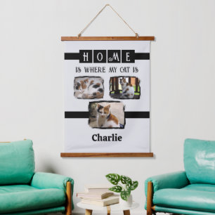 Tapisserie Suspendue 3 animal animal photo collage gris noir