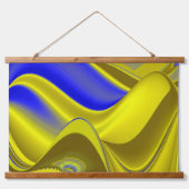Tapisserie Suspendue 3D Abstrait en or jaune bleu vert (Devant)