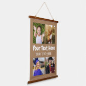 Tapisserie Suspendue 4 photo collage brun arrière - plan (Angulaire)