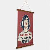 Tapisserie Suspendue 80s Rétro Nostalgic Music Lover Throwback Design (Angulaire)