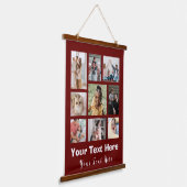 Tapisserie Suspendue 9 Collage photo avec texte de script blanc (Angulaire)