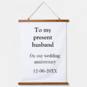 Tapisserie Suspendue À mon mari mariage anniversaire ajouter nom date m (Recto)