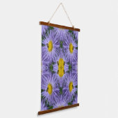 Tapisserie Suspendue Abeille Sur Les Fleurs D'Aster Violet Nature Abstr (Angulaire)