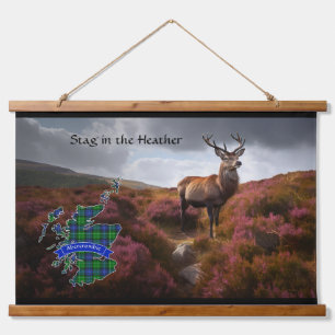 Tapisserie Suspendue Abercrombie Stag in the Heather Personnalisé