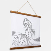 Tapisserie Suspendue Abstract art simple sketch tapestry (Angulaire)