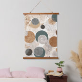 Tapisserie Suspendue Abstract Geometric Circle Pattern Neutral Boho 384 (Chambre à coucher)
