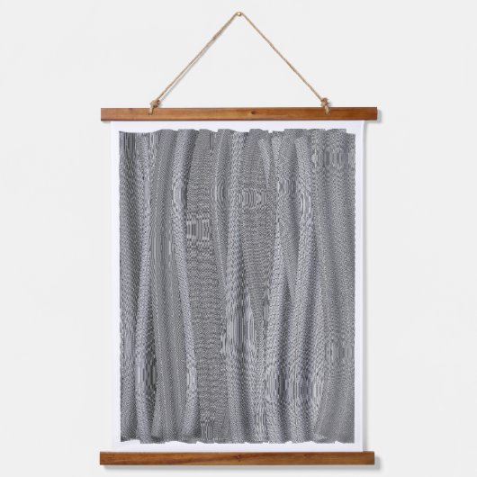 Tapisserie Suspendue Abstract Greyscale Geometric Pattern Tapestry  (Recto)
