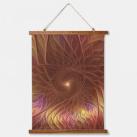 Abstrait brillant Plante Brown frappant art fracta