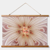 Tapisserie Suspendue Abstrait Moderne Peach Pastel Flower Fractal Art (Devant)