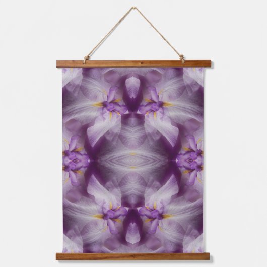 Tapisserie Suspendue Abstraite violette japonaise Iris (Recto)