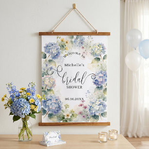 Tapisserie Suspendue Accueil de Fête de Fiançailles Floral Hydrangea Bl
