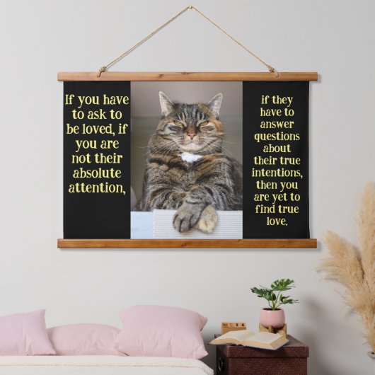 Tapisserie Suspendue Adorable Feline Chat vous regardant (Chambre à coucher)