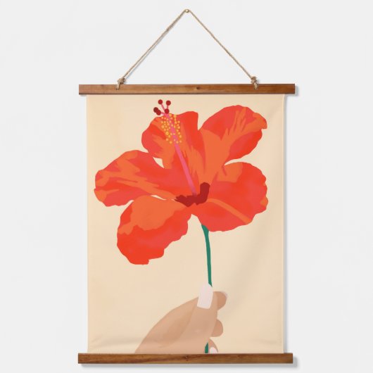 Tapisserie Suspendue Affection Hibiscus (Recto)