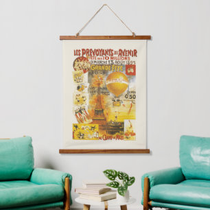 Tapisserie Suspendue Affiche Antique de la Grande Fête Foire de Paris