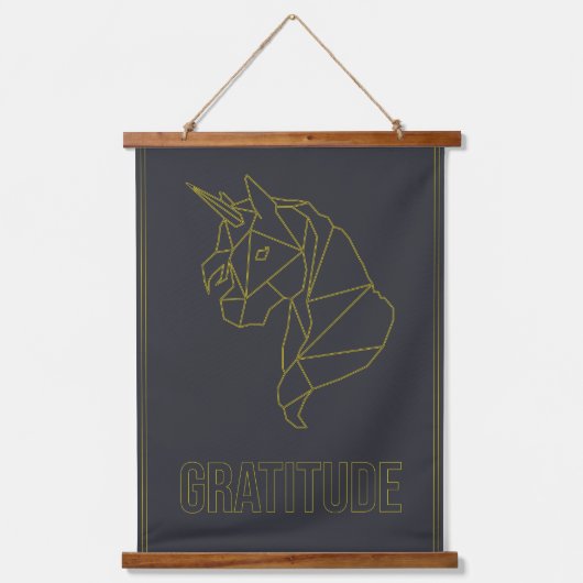 Tapisserie Suspendue Affiche d'affirmation de gratitude d'un cheval lic (Recto)