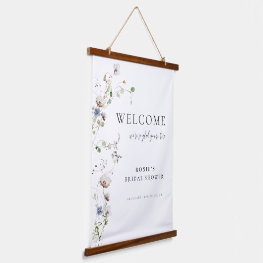 Tapisserie Suspendue Affiche de bienvenue Fleur sauvage Dainty (Angulaire)