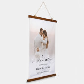Tapisserie Suspendue Affiche de bienvenue Mariage photo verticale de sc (Angulaire)