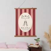 Tapisserie Suspendue Affiche de bienvenue Mariage Scribble à main (Chambre à coucher)