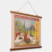 Tapisserie Suspendue Affiche de cirque montrant des actes acrobatiques, (Angulaire)