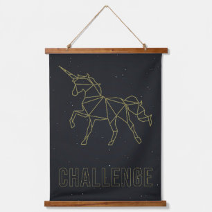 Tapisserie Suspendue Affirmation licorne cheval origami défi vibes