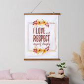 Tapisserie Suspendue affirmations positives d'amour et d'acceptation de (Chambre à coucher)