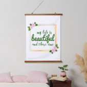 Tapisserie Suspendue affirmations positives pour l'acceptation du trava (Chambre à coucher)