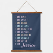 Tapisserie Suspendue Affirmations Positives Pour Les Femmes Personnalis (Recto)