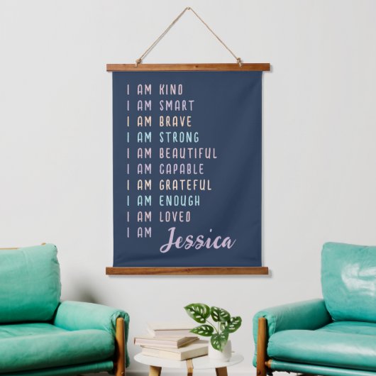 Tapisserie Suspendue Affirmations Positives Pour Les Femmes Personnalis (Salon)