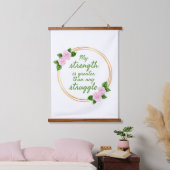 Tapisserie Suspendue affirmations sur les difficultés et la confiance (Chambre à coucher)