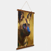 Tapisserie Suspendue Aimer le chien sauvage africain (Angulaire)