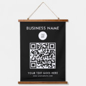 Tapisserie Suspendue Ajouter QR Code Entreprise Logo Entreprise Texte C (Recto)