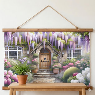 Tapisserie Suspendue Allée de jardin de cottage fantaisiste