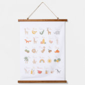 Tapisserie Suspendue Alphabet d'aquarelle pour enfant mignon (Recto)