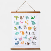 Tapisserie Suspendue Alphabet de doodle animal (Recto)