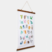 Tapisserie Suspendue Alphabet de doodle animal (Angulaire)