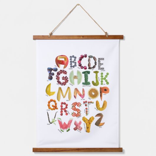 Tapisserie Suspendue alphabet fruité (Recto)