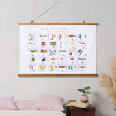 Tapisserie Suspendue Alphabet Hiéroglyphique (Chambre à coucher)
