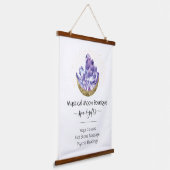 Tapisserie Suspendue Améthyste Crystal Cluster Or Croissant Lune Mystiq (Angulaire)