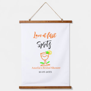 Tapisserie Suspendue Amour au premier spritz orange noir enterrement de