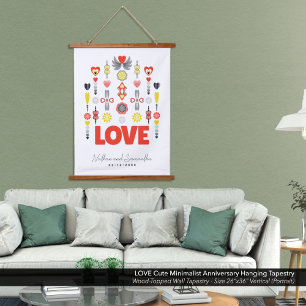 Tapisserie Suspendue AMOUR Minuscule Anniversaire