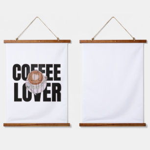 Tapisserie Suspendue Amoureux du café – Accro du café Désir de caféine