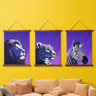 Tapisserie Suspendue Animaux des années 80