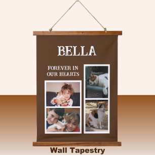 Tapisserie Suspendue Animaux mémorial 4 photo pour toujours brun blanc
