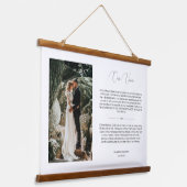 Tapisserie Suspendue Anniversaire du Mariage customisé Photo & Vows (Angulaire)