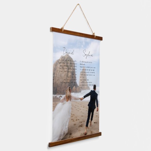 Tapisserie Suspendue Anniversaire Mariage personnalisé Cadeau Nos Voeux (Angulaire)